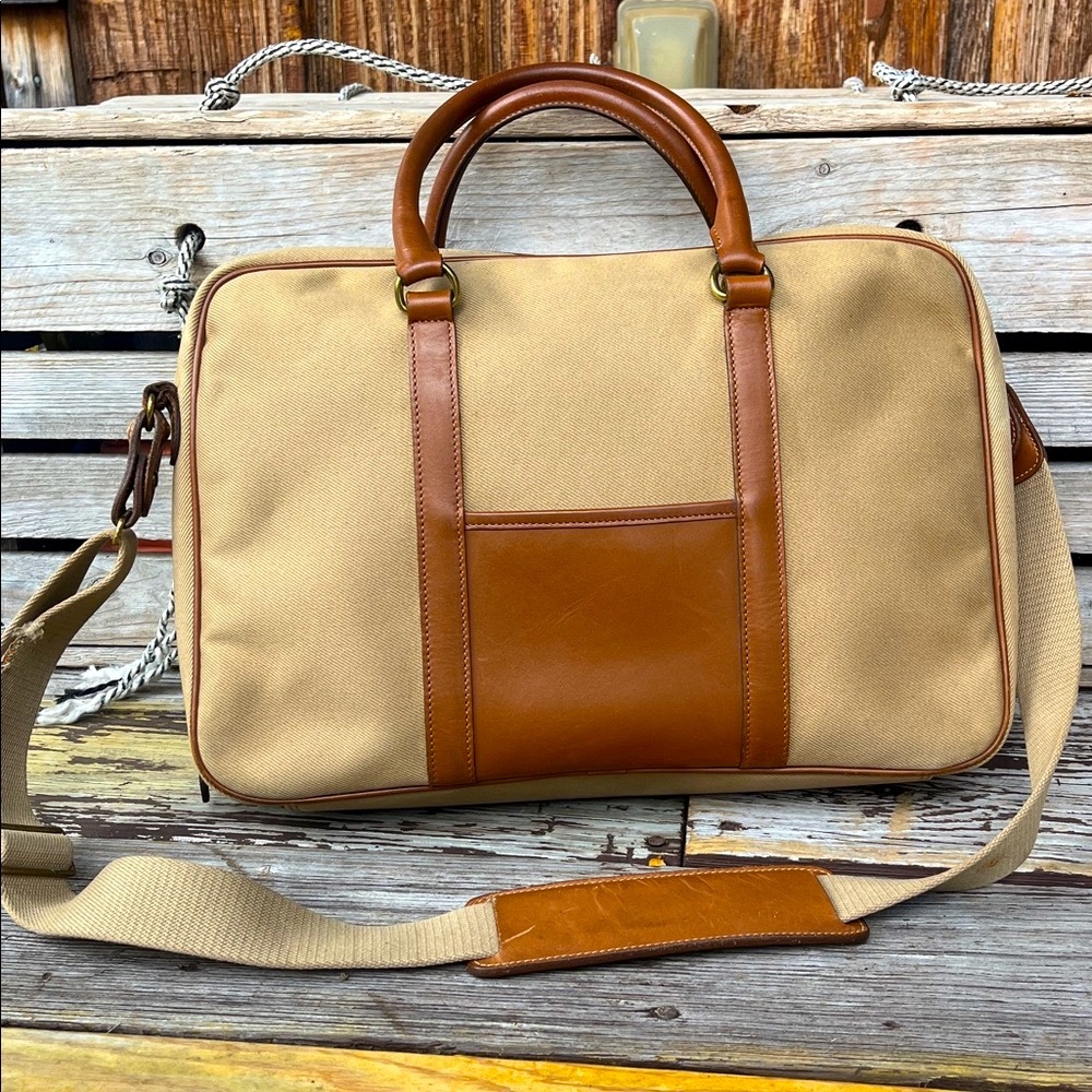 Vintage Ghurka No 105 Madison Canvas Leather Briefcase Messenger USA Rare - Picture 8 of 17